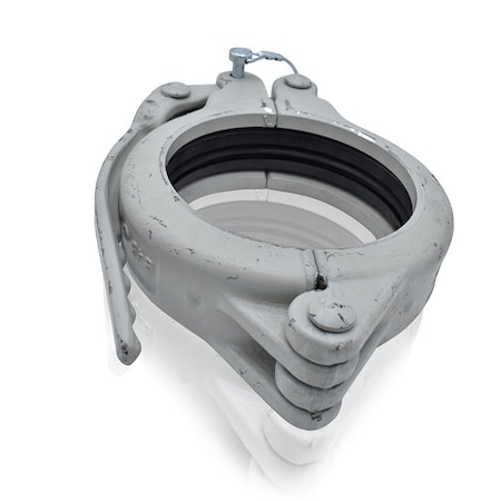 Concrete Pump Supply Coupling, 4'' Heavy Duty Snap Non-adjustable w/Gasket C40SDL